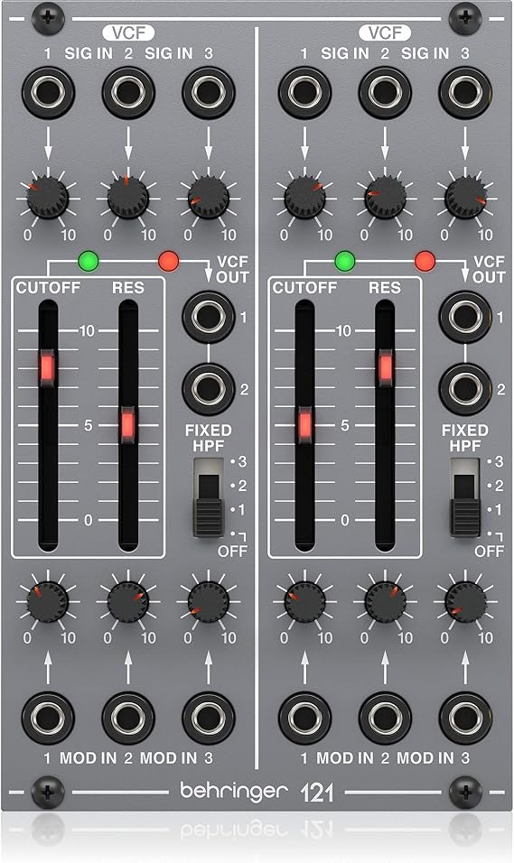 BELLINGER Analog Synthesizer Modular Euro Rack Module Analog Dual VCF Module SYSTEM100 Series 121 DUAL VCF Gray