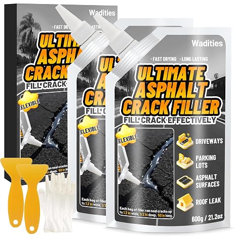 Asphalt Crack Filler, 2.65LB High Elasticity Concrete Crack Repair Sealant