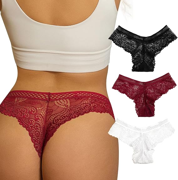 Banamic Cheeky Panties for Women Lace Underwear Ladies Bikini Underwear