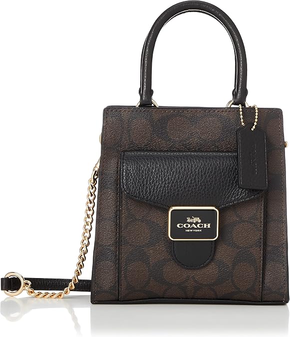 Coach C7228 Signature Women's Shoulder Bag, IM/Brown, Black, Free Size