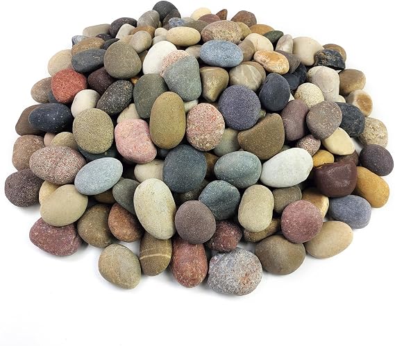 FANTIAN 20 lbs River Rocks for Landscaping, 1-2 Inch Pebbles for Plants