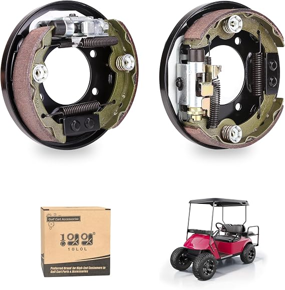 10L0L Golf Cart Brake Assembly for EZGO TXT PDS, for Yamaha G14 G16 G19 G20 G21 G22 Golf Cart, Driver Side and Passenger Side, Includes Brake Shoes, OEM 70998-G01 70998-G02