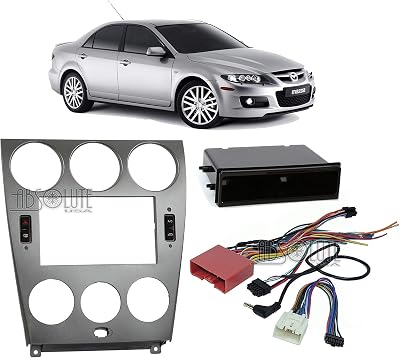 Absolute USA ABS99-7523S Fits 2003-2005 Mazda 6 Double and ISO DIN Radio Install Kit