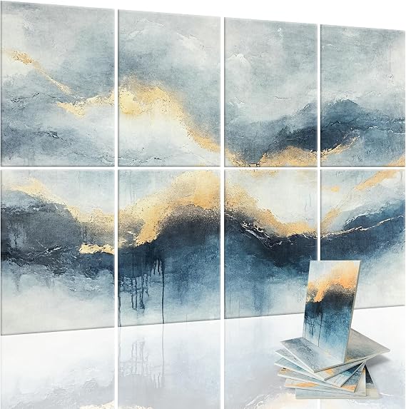 Art3d Acoustic Wall Panels, 48 x 32 in Set, 8-Pack Decorative Wall Art