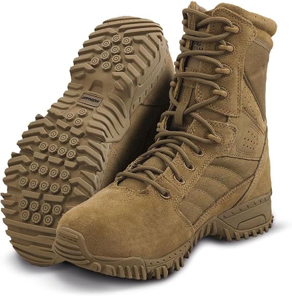 Altama Unisex Foxhound SR 8" Suede Leather Tactical Work Boots | Lightweight Slip-Resistant Hiking Footwear with High-Traction Outsole