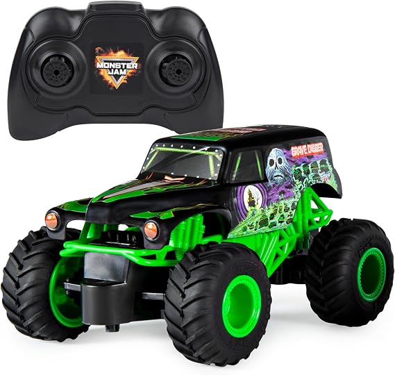 Monster Jam Official Grave Digger Remote Control Monster Truck 1:24 Scale 2.4GHz For Ages 4+