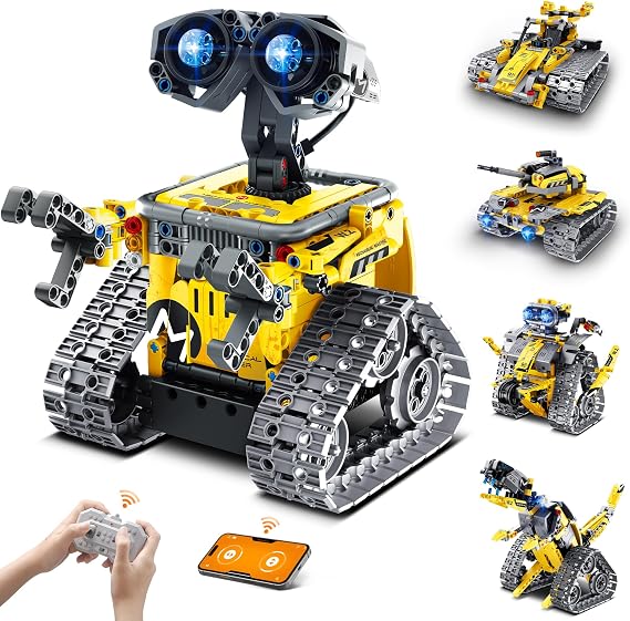 Mibido STEM Robot Building Kit Gift for Boys Ages 8-12 with Remote Control