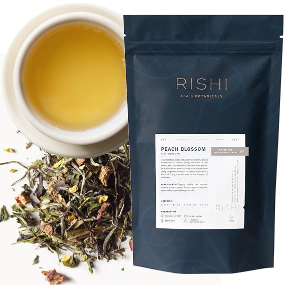 Rishi Tea Peach Blossom White Organic Loose Leaf Tea, 4oz