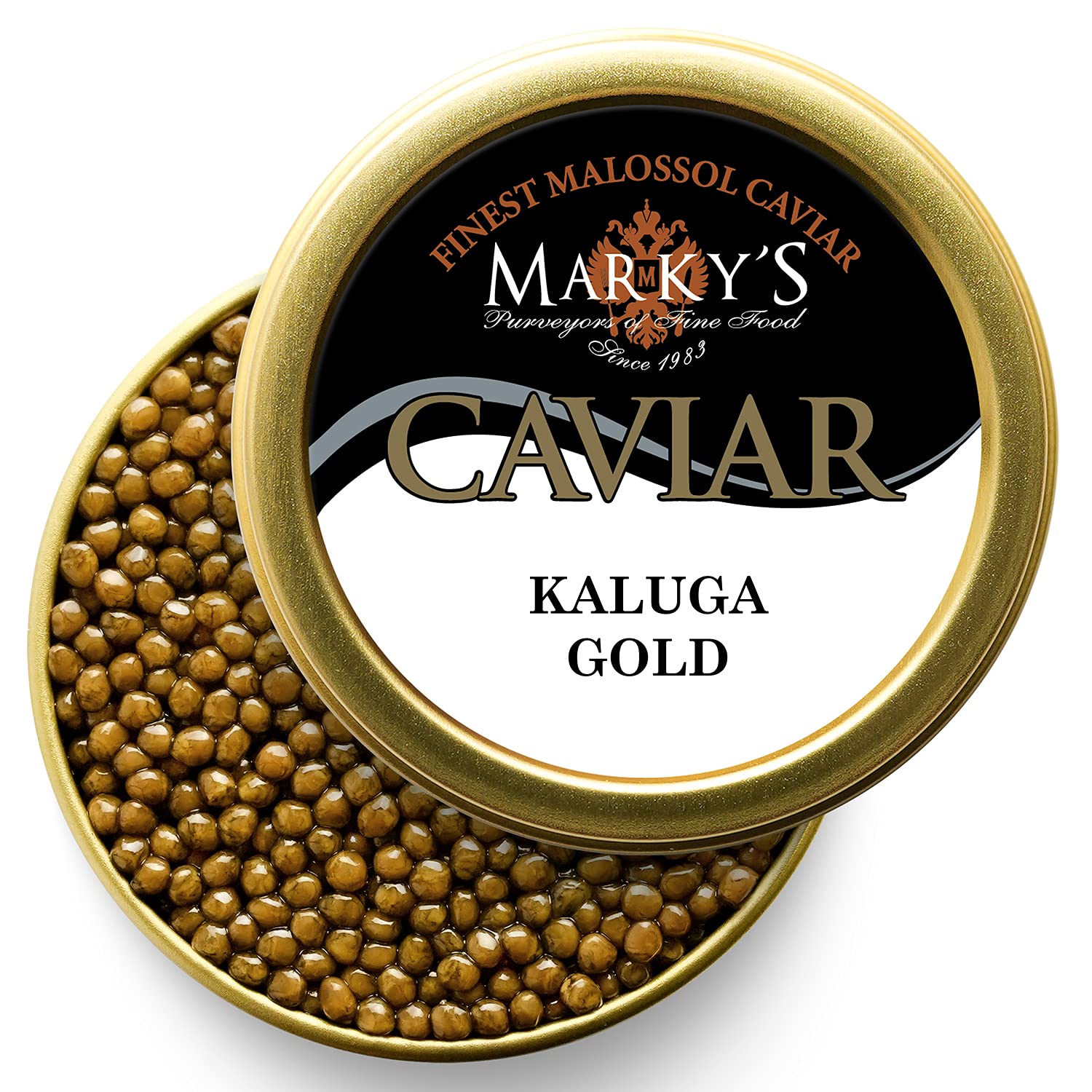 Premium Kaluga Hybrid Fusion Sturgeon Gold Caviar – 4 OZ  114 G – Malossol Kaluga Fusion Gold Roe –  OVERNIGHT