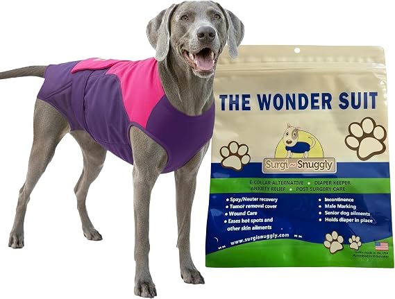 SurgiSnuggly Dog Suspenders for Diapers Female OR Male Disposable Dogggie Diapers Keeper It's A Dog Diaper Holder- Wrap Around Legs for Superior Fit SL PP