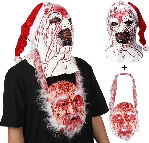 Terrifier Mask Art the Clown Mask Adults Cosplay Funny Killer Scary Head Props for Halloween