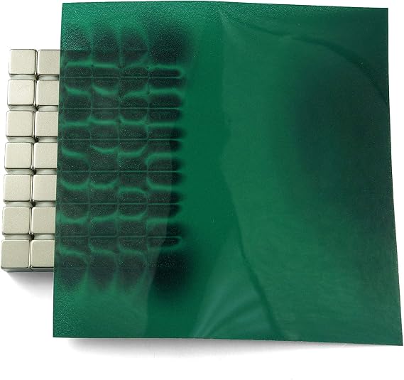 Super Clear Green Magnetic Viewing Film 6 x 3 Magnetic Field Detector Sheet for Physics, Research & Classroom Demonstrations