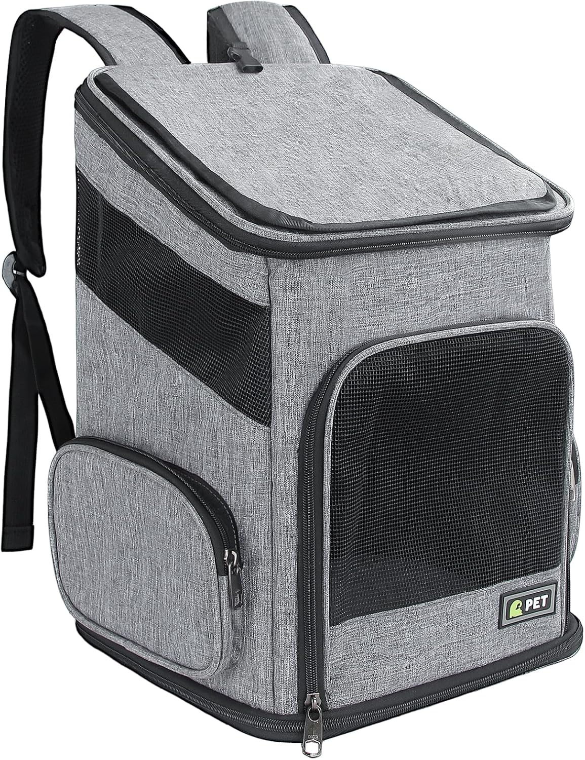 Cat Backpack, Foldable Pet Carrier Backpack for Cats and Small Dogs, Dog Rucksack with Ventilated Design Inner Safety Strap, Puppy Carrier Bag for Hiking Travel Outdoor