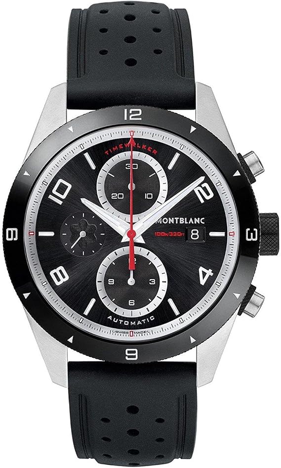 Montblanc 116096 Men's Mechanical Watch, silver-tone, Chronograph, Mechanical