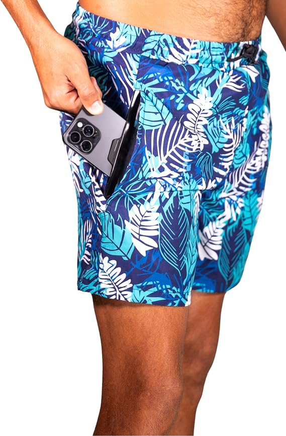 Dry Pocket Waterproof Swim Shorts 6.5" Inseam with A Waterproof Pocket | Kiowa