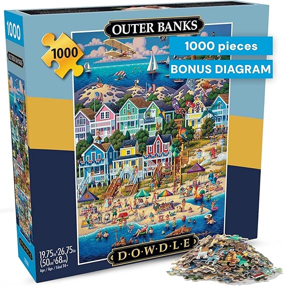 Buffalo Games - Dowdle - Outer Banks - 1000 Piece Jigsaw Puzzle for Adults Challenging Puzzle Perfect for Game Nights - Finished Size 26.75 x 19.75