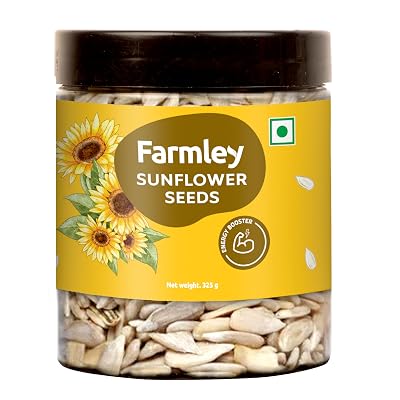 Farmley Raw Sunflower Seeds Kernels - 250g 8.8 oz | Unsalted Shelled Sunflower Seeds for Eating | Non-GMO, Keto & Paleo Friendly Healthy Snack | Perfect for Salads, Baking & Smoothies