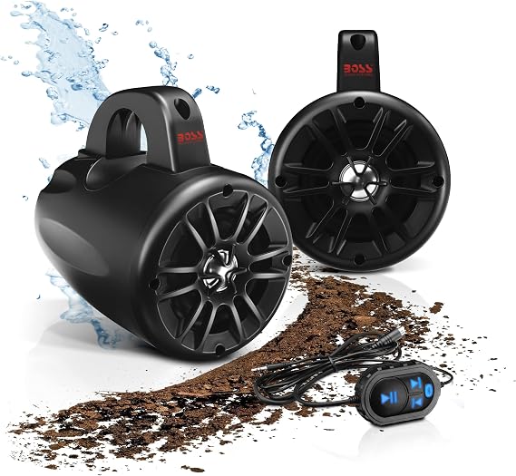 BOSS Audio Systems BM40AMPBT 4 Inch Bluetooth Tower Speaker Pair