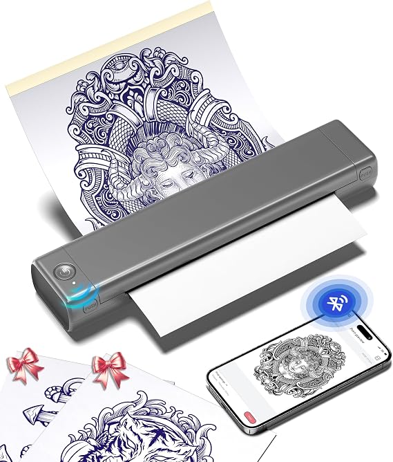 Phomemo M08F Tattoo Stencil Printer, Bluetooth, Wireless, Thermal, Portable