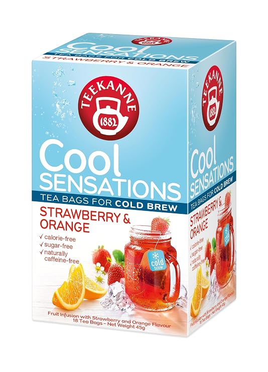 Teekanne Cool Sensations Strawberry & Orange - Refreshing Fruity Tea for Summer