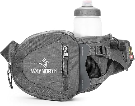 Waynorth Hiking Waist Bag Fanny Pack with Water Bottle Holder for Men Women Kids Walking Running Hiking Climbing Travel Dog Fanny Pack Sport Waist Pack Fit All Kinds of Phones (Bottle Not Included)