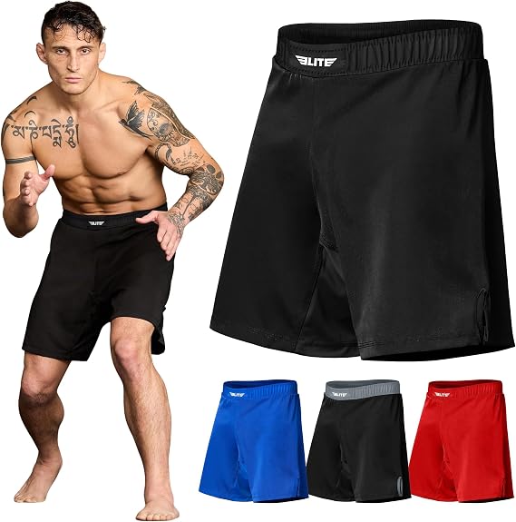 BJJ Shorts for Men No-Gi Jiu Jitsu Grappling, Muay Thai Shorts, Boxing, Kickboxing, MMA Fight Shorts Cage/UFC Training Shorts
