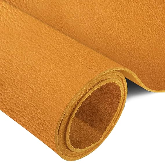 ELW Genuine American Leather Bison 8-9 oz (3.2-3.4mm) Sand Pre-Cut 10"x12" - Full Grain Leather Bison Hide DIY Craft Projects, Bag, Chap, Motorcycle, Clothing, Jewelry, Moccasins