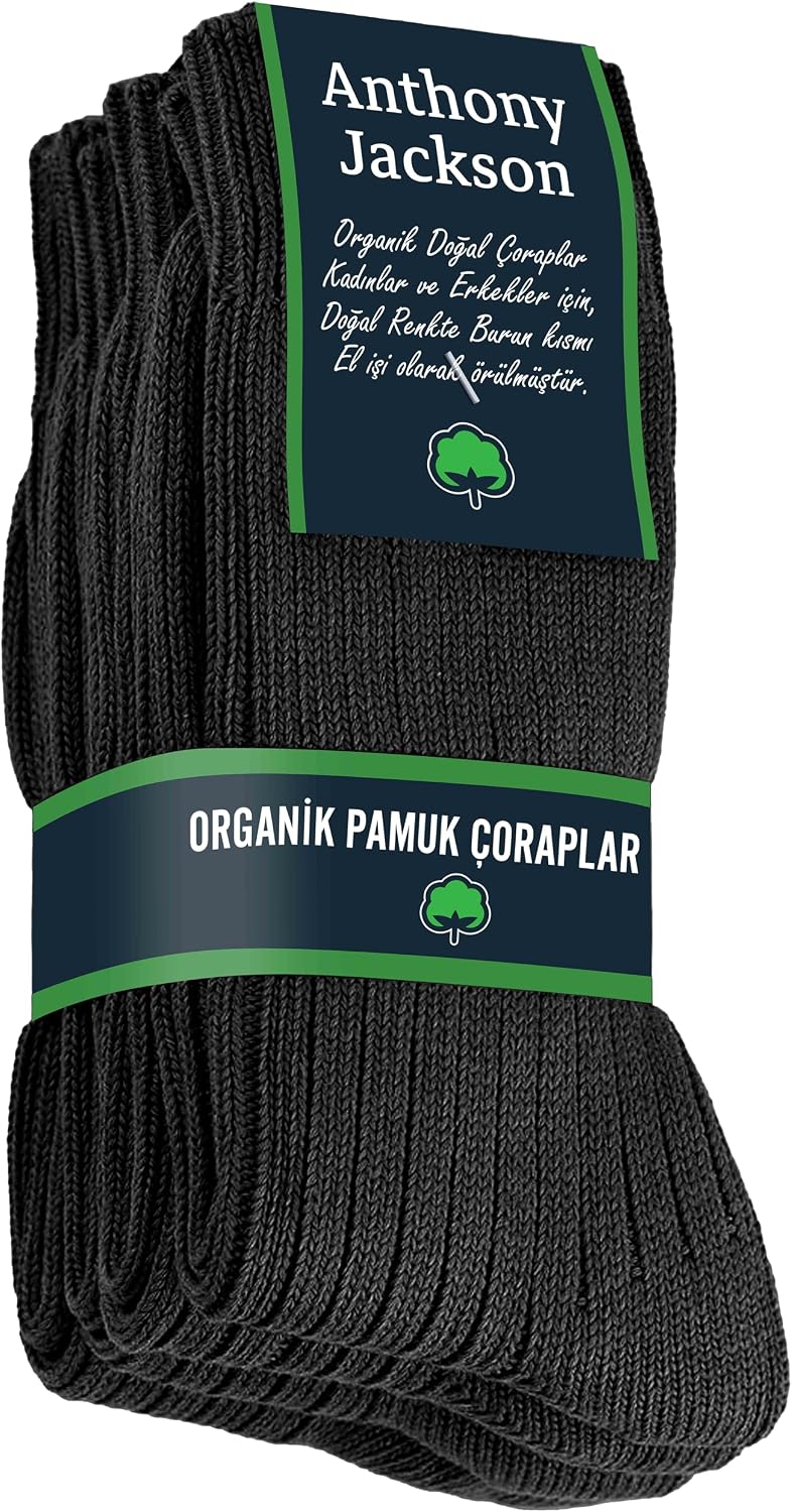 Anthony Jackson 4-Piece Box Made of Natural Cotton Seamless Ribbons Knitted Bio Natural Womens and Mens Socks NaturWalk