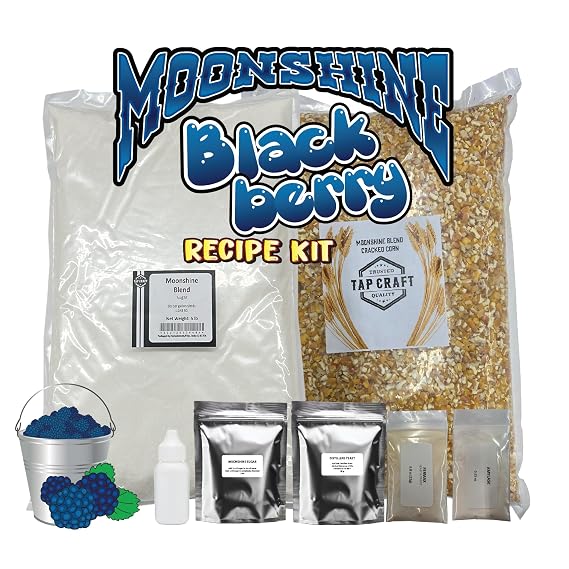 Tapcraft - Complete Blackberry Moonshine Mash Recipe Kit - Make Your Own Blackberry Moonshine at Home - Great Gifts Ideas