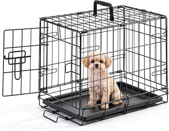 Dog Crate 18 Inch Small Dog Cage Foldable Indoor Outdoor Pet Kennel