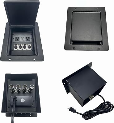 PROCRAFT Mini Gap LID Feed-Thru RECESSED Stage PocketFloor Boxw 1 Wired AC 3 XLR Female 1 XLR Male