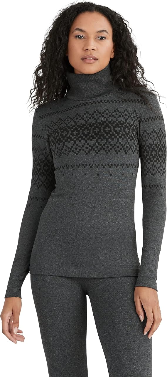 Terramar Women's Standard 3.0 Altitude Turtle Neck Shirt, Alpine Symphony, Medium