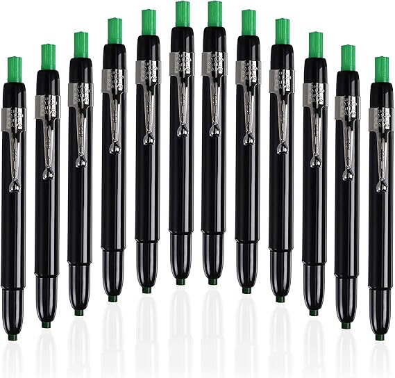 Listo 1620 Box of 12 Green Color China Markers/Grease Pencils/China Marking Pencils/Wax Pencils