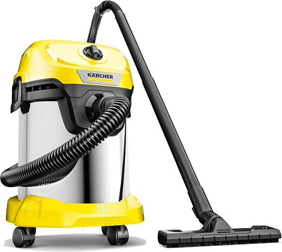 Aspirateur Eau et Poussieres Karcher WD 3 S V-17/4/20, 1000 W, Capacite de la cuve : 17 l, tube d'aspiration : 2 m, Filtre cartouche