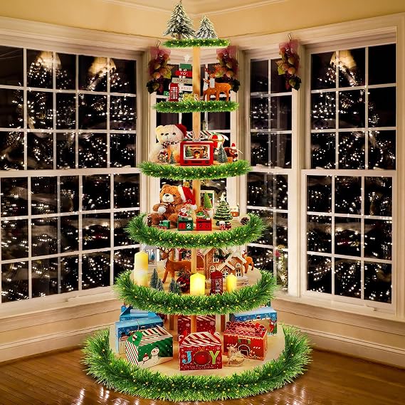 DoubleFill 6 Tier 6 Ft Christmas village Display, Circle