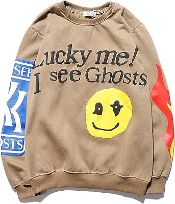 D Kanye Lucky Me I See Ghosts Sweatshirts 3d Print Fashion Pullover Hoodie Heavyweight Trendy Hip Hop For Men Women Large