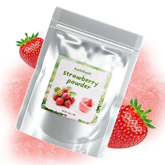 Freeze Dried Strawberry Powder - 3.52oz, No Sugar Added | Natural Ingredient, Strawberry Seasoning for Baking, Drinks, Smoothies