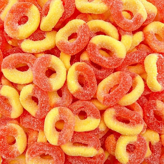 Peach Ring Gummy Candy, 1.5 lb Bag
