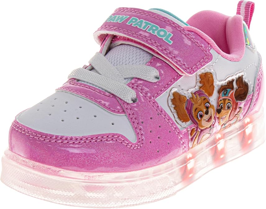 Girls Light Up Shoe Minnie Frozen Stitch Moana Disney Princess LED Shoes
