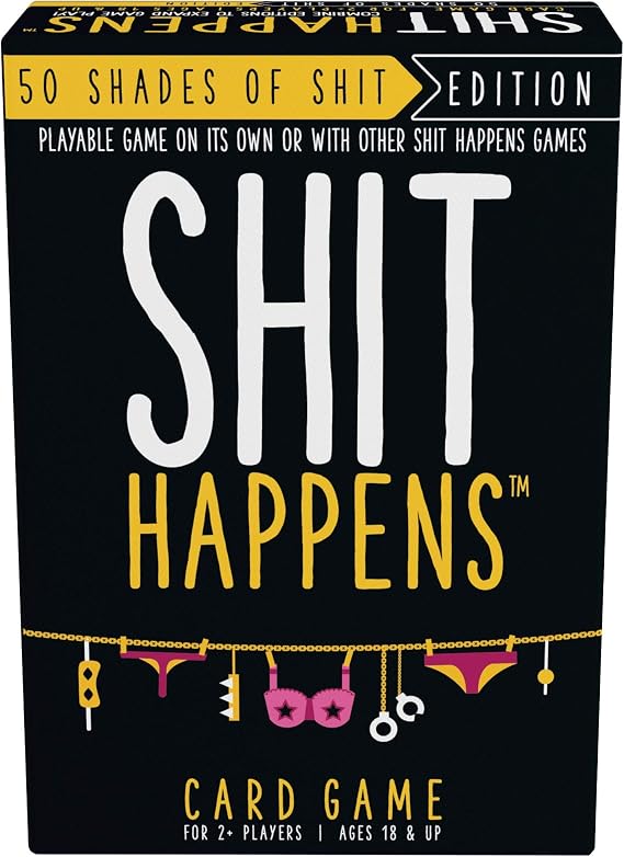 Games Adults Play Shit Happens: 50 Shades of Shit Adult Party Game, Black