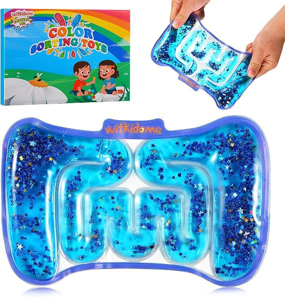 Squishy Sensory Toys for Kids ,Sensory Toys for Kids with Autism Special Needs, Sensory Fidget Toys with Filled Goo Glitter for Calming Down Classroom