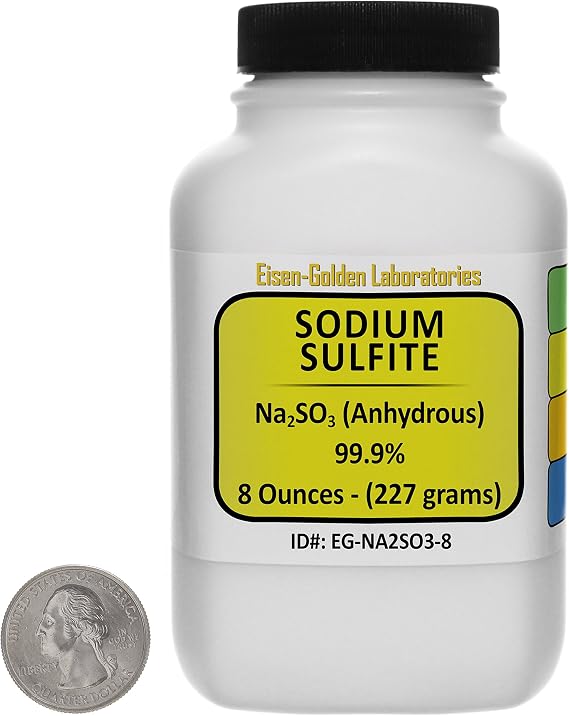 Sodium Sulfite [Na2SO3] 99.9% ACS Grade Powder 8 Oz in a Space-Saver Bottle