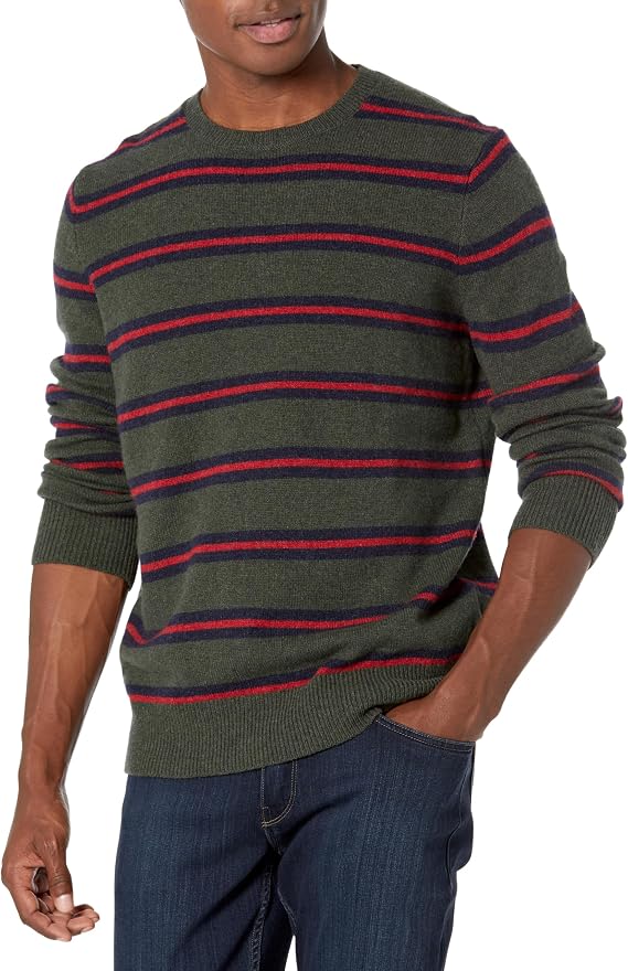 Brooks Brothers Men's English Lambswool Long Sleeve Crew Neck Sweater