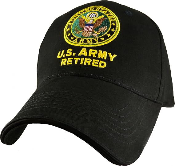 EAGLE CREST U.S. Army Retired Cap Black