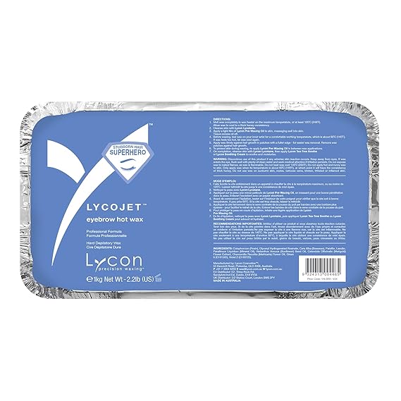 Lycon LycoJet Eyebrow Wax with Calendula and Chamomile - Stripless Hard Wax / 500 Grams - 17.6 oz.