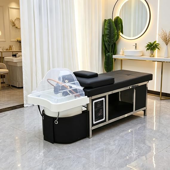 Head Spa Equipment Shampoo Bed | Supports Water Circulation|Fumigation|Light Therapy Massage Table for Spa Beauty Salon