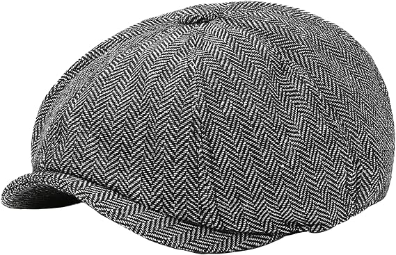 Parent-Child Beret Cap Tweed Flat Cap Octagonal Newsboy Gatsby Peaked Cap, Unisex