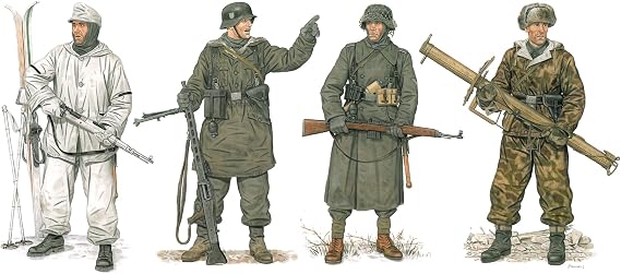 Dragon Models German Winter Combatants 1943-45 Model Building Kit (4 Figures Set), Scale 1/35