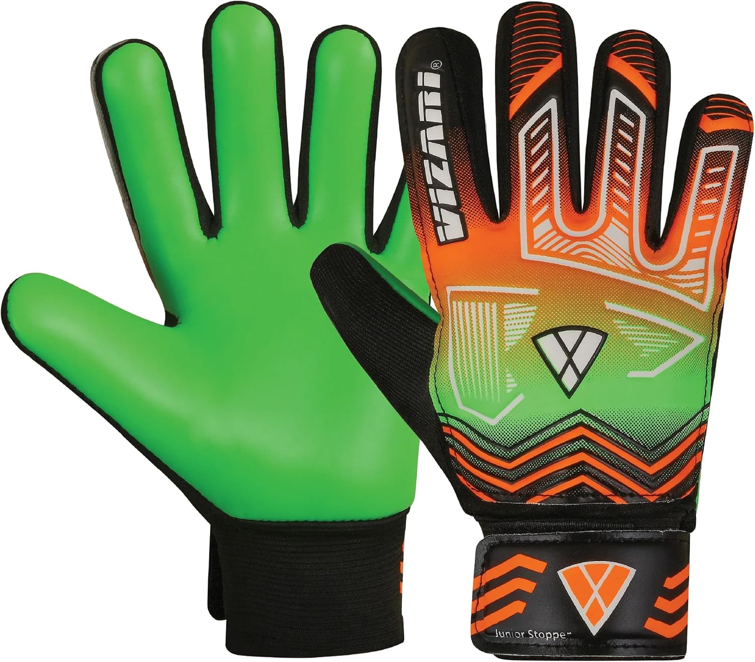 Vizari Soccer Goalkeeper Gloves – Pro Goalkeeper Gloves for Kids Youth Adults | Finger Save Protection | Durable Grip | All Weather Soccer Gloves for Goalkeepers