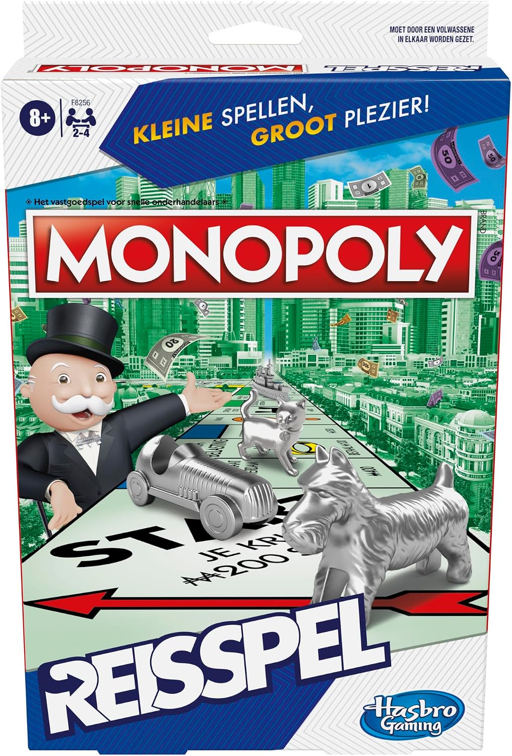 Monopoly Travel Edition, Portable Game for 2-4 Players, Travel Game for Children from 8 Years Dutch Version